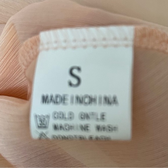 Peach Chiffon Accent Jacket Sz SM NEW! - Picture 5 of 5